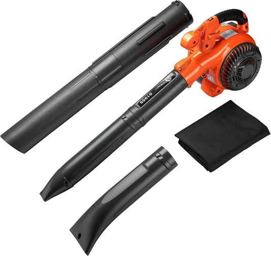 Wiltec 3in1 26ccm Staubsauger, 50 L, Laubgebläse 1 PS mit, Gartenhäcksler mit 50 l Fangsack