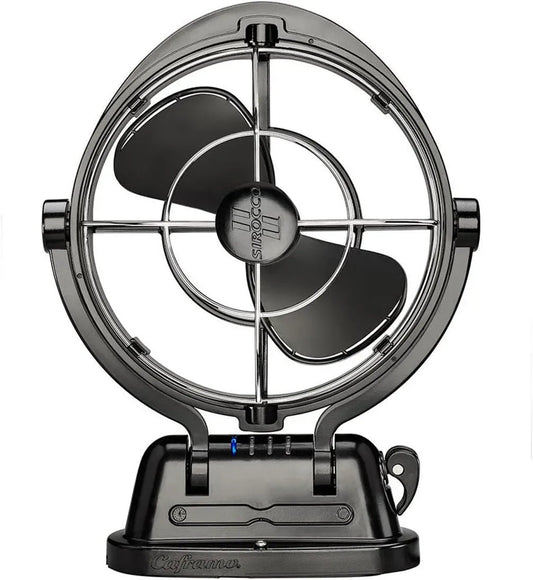 Ventilator, 17,8 cm, 24 V, SEEKR 7010CABBX 3-Geschwindigkeit, Schwarz, 125/185 CFM, 360 Grad Luftstrom, Sirocco II