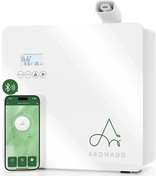 HVAC-System, große Räume, für Aroma- und Hotel-Kollektionsdiffusor, 2025 Verbesserter intelligenter Duftdiffusor, 600 ml, Kaltlufttechnologie, weiß
