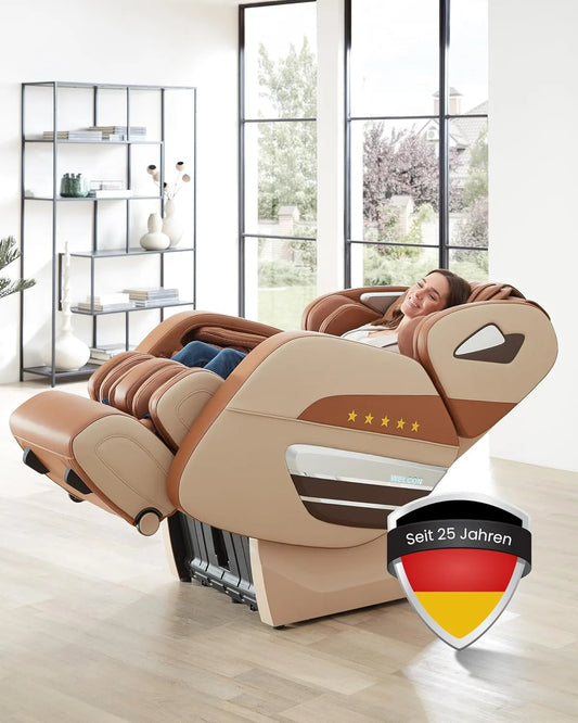Braun 128-Punkte Relax- und Massagesessel, Massagestuhl, WELCON Dynamite Massagesessel elektrisch Beige