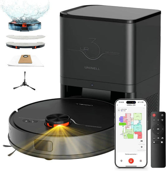 Saugroboter 200Min, 3.5 L, App, Staubsauger Roboter mit Absaugstation 8000Pa, APP Steuerung
