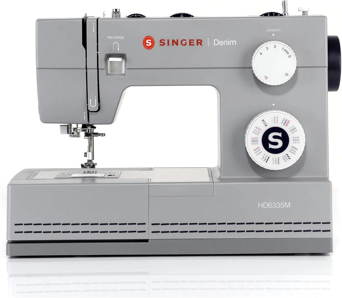 6335M Metallrahmen, Heavy Duty Denim, 32 Stichprogramme, Freiarm, LED-Beleuchtung