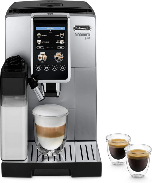 De'Longhi TFT 3 ECAM380.85.SB Milchaufschäumer, Milchschäumer, Schwarz, Bean-to-Cup Kaffeeautomat mit 24 Rezepten, Dinamica Plus ECAM 80