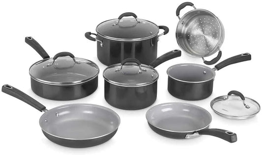 Kochgeschirr 11-teilig, Antihaftbeschichtung, Transportrollen, Dampf, Cuisinart Ceramica XT Antihaft-Kochgeschirr-Set, Dämpfeinsatz, PFOA & PFAS