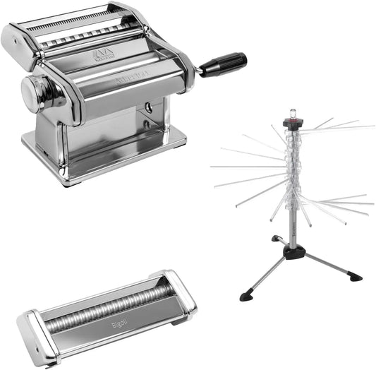 Wäschetrockner, Trockner für Wäsche, Nudelmaschine, Zubehör, Atlas 150 Nudelmaschine + Trockner + Zubehör für Fettuccine