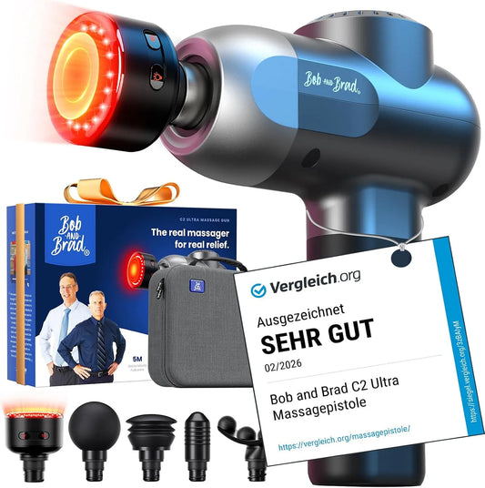 Massagepistole, Massagegerät, Muskelmassagegerät, tragbar, Wärmefunktion, für Zuhause, BOB AND