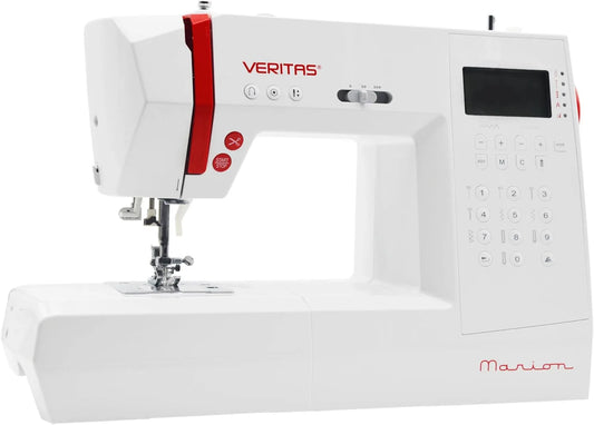 I 310 Fadenabschneider, Nähmaschine, elektrische Nähmaschine, LCD-Display, 310 Programme, Weiß, VERITAS