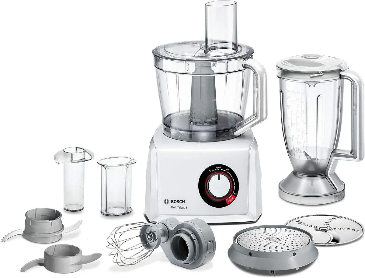 Bosch MC812W501 Küchenmaschine, 3,9 L, 1000 W, Weiß, XXL-Rührschüssel 3,9 L, Mixer 1,5 L