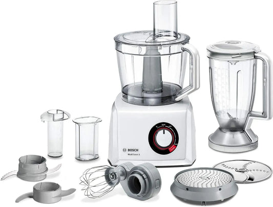 Bosch MC812W501 Küchenmaschine, 3,9 L, 1000 W, Weiß, XXL-Rührschüssel 3,9 L, Mixer 1,5 L