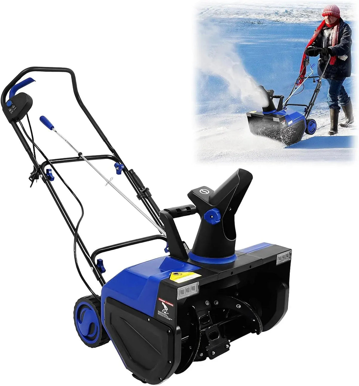 Kehrmaschine, Schneefräse, Schneeräumgerät, Bodenkehrmaschine, 60cm, 2400 W, 7,6 m, 60 cm, für Schnee