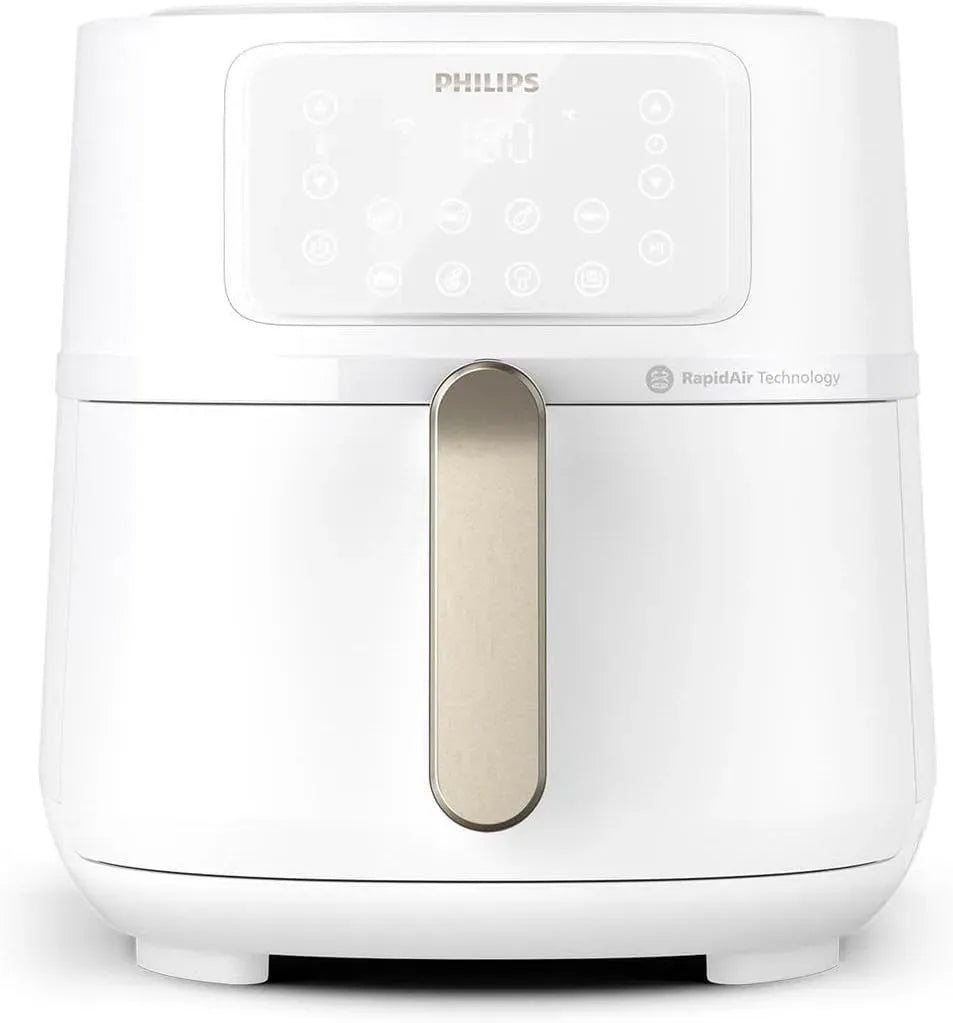 Philips 5000-Serie 16-in-1 Heißluftfritteuse, 7,2 L, WLAN, 4K UHD, IPS-Panel, Weiß, 90% weniger Fett mit Rapid Air Technologie, HD9285/00, 1,4 Kg