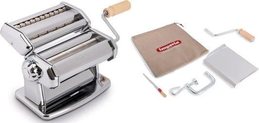 Nudelmaschine, Nudelbereiter, Edelstahl, Silber, 100% Made in Italy, Imperia IPASTA Gourmet Linie