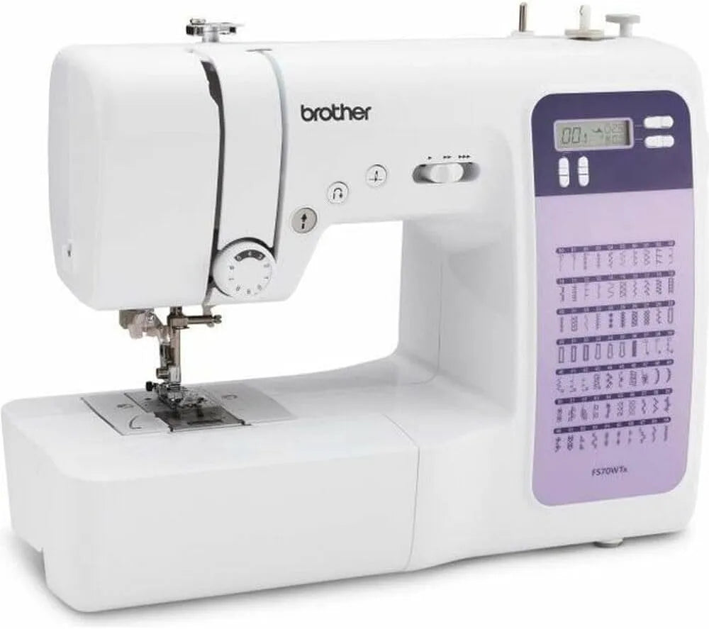 Brother FS70WTx Anschiebetisch, Nähmaschine, elektrische Nähmaschine, 70 Stiche, Weiß