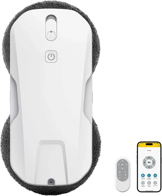 Saugroboter, Fensterputzroboter 4-fach, App, Weiß, 60mm Ultra-Dünn
