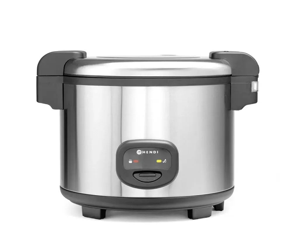Reiskocher, Messbecher, elektrischer Reiskocher, 5,4 L, 1950 W, 230 V, 380 mm, 30 Tassen, Warmhaltefunktion, Antihaftbeschichtung, Edelstahl, HENDI