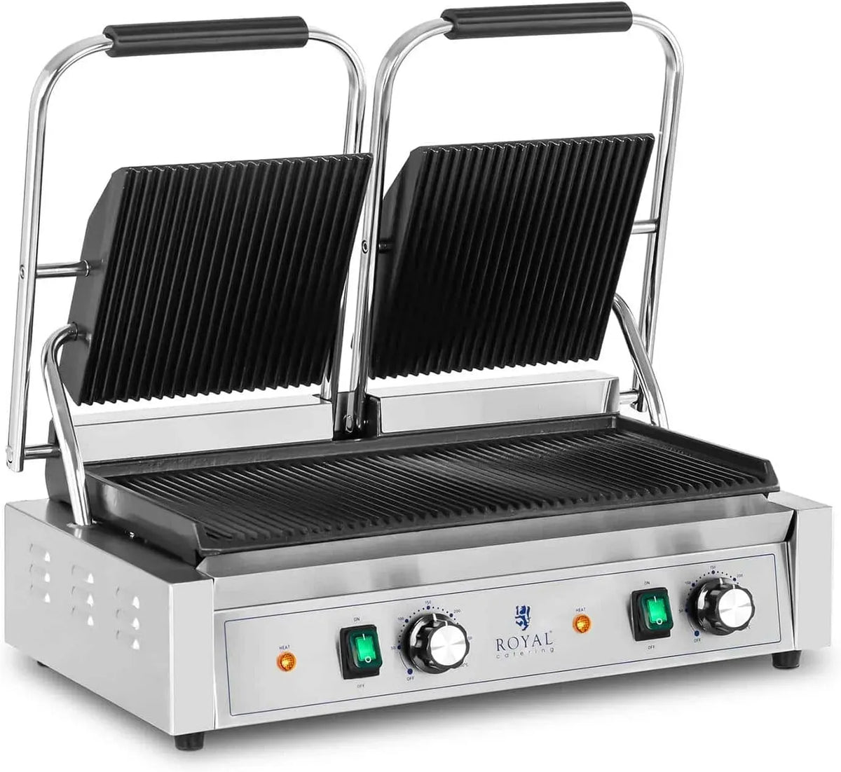 C 2 RCPKG-3600-R Kontaktgrill, Kontaktgrill und Paninigrill, 48 x 23 cm, 50 bis 300 °C, 3.600 W, Gastronomie, Royal