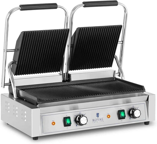 C 2 RCPKG-3600-R Kontaktgrill, Kontaktgrill und Paninigrill, 48 x 23 cm, 50 bis 300 °C, 3.600 W, Gastronomie, Royal