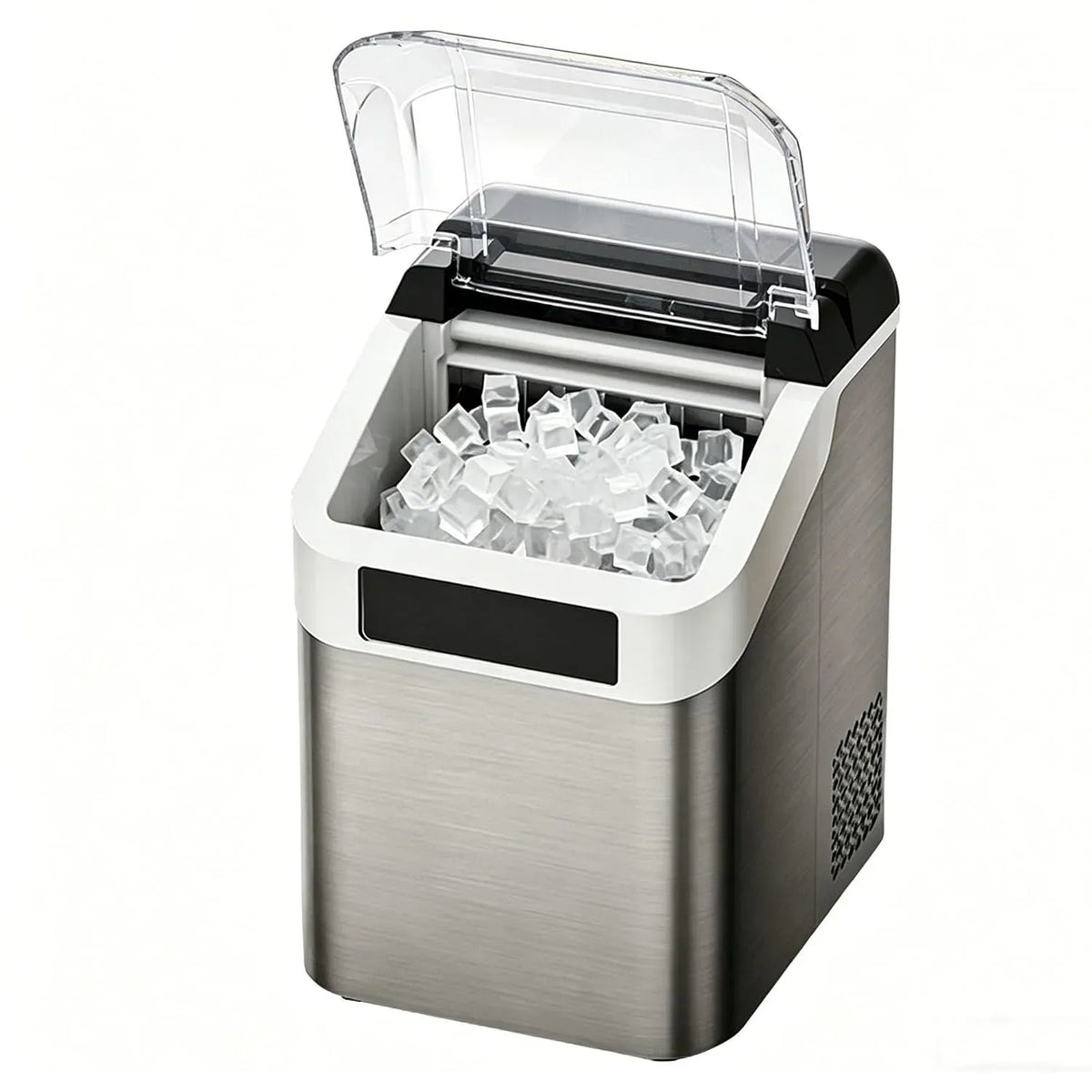 Eiswürfelmaschine 30kg/Tag, tragbar, Camping, Eisbereiter, Intelligentes Display