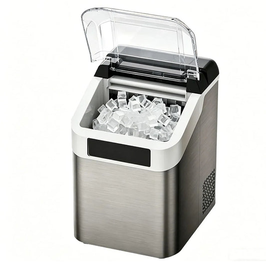 Eiswürfelmaschine 30kg/Tag, tragbar, Camping, Eisbereiter, Intelligentes Display
