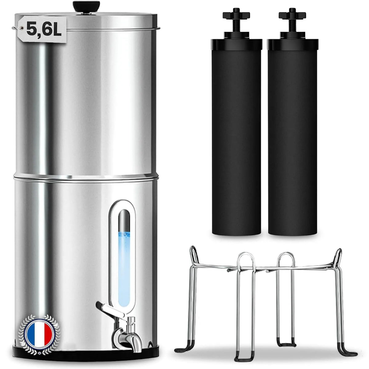 Gravitationsfilter, Wasserfilter, Trinkwasserfiltersystem, 5,6 L, Outdoor, Camping, für Zuhause
