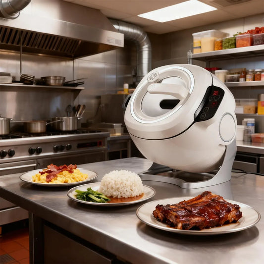 Edelstahl-Innentopf, Rundum-Heizung, Kochmaschine, Kochroboter, 6 L, 2000 W, Touch-Bedienung, 3D-Optik, Restaurant, Wärmefunktion, Automatischer