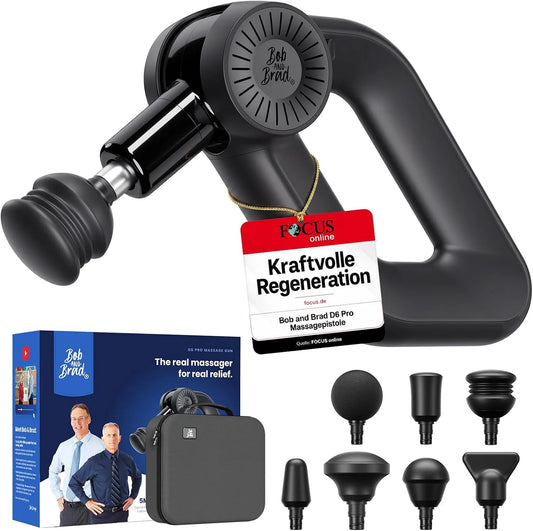 Massagepistole, Massagegerät, Tragetasche, Muskelmassagegerät, 16 mm, OLED, gewerblich, für Rücken Muskelentspannung, BOB AND