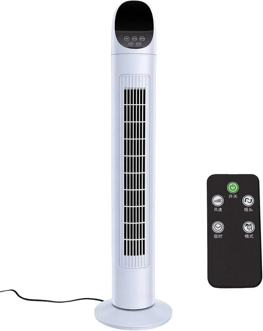 Ventilator 90-Grad-Luftverteilung, 220 V, Timer, 3 Geschwindigkeiten, Digitaler Stil EU-Stecker 220 V