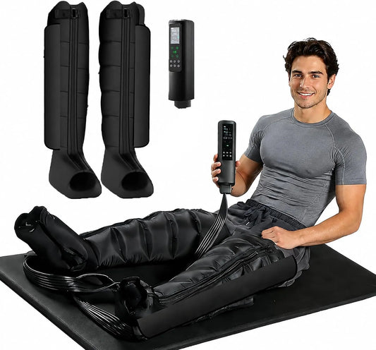 60-270mmHg Beinmassagegerät, Drucksensor, Komfortable, Motor, Pressotherapiegerät für Beine, leise, 12 Modi