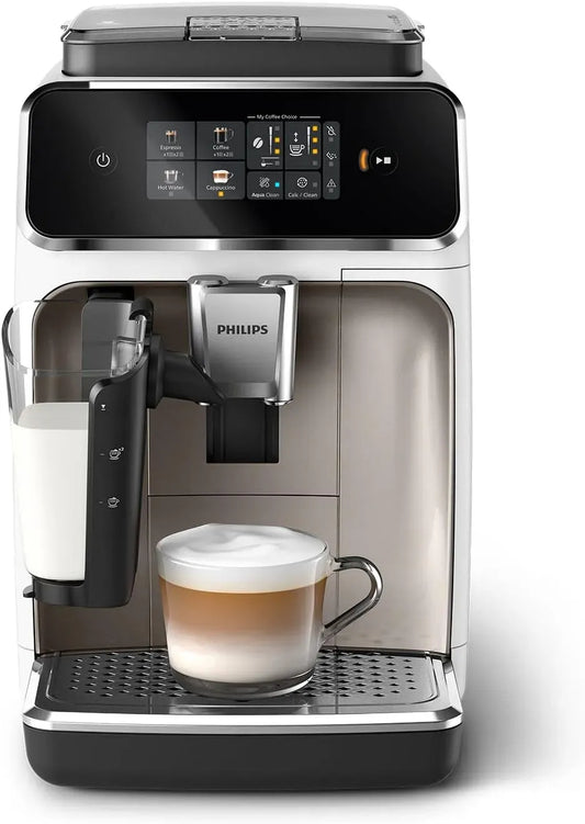 Philips Kaffeevollautomat, IPS-Panel, Weiß, 4 Spezialitäten