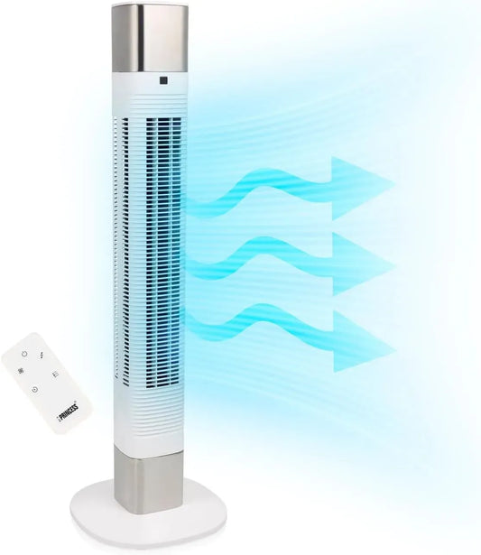 Princess Ventilator, 103 cm, 3 Geschwindigkeiten, Oszillation, leise, Steuerbar per App, 3 Modi & 3 Geschwindigkeiten