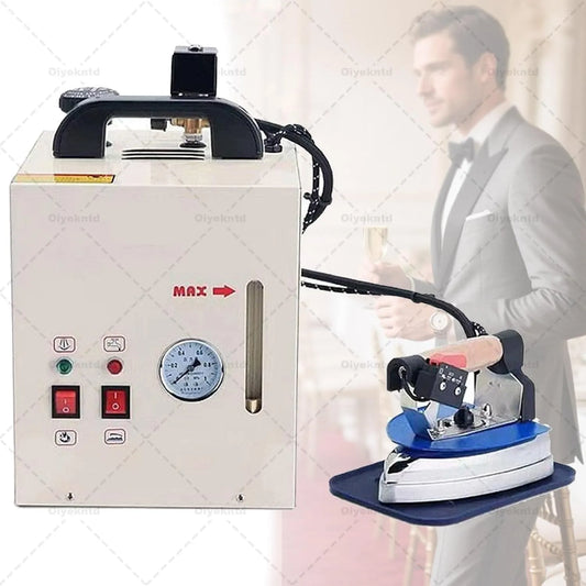 Warmwasserbereiter 4-Liter-Boiler, 1600 W, Industrie, Dampf, gewerblich, leise, Industrielle Dampfbügelstation mit 1600 W Leistung, 900-W-Bügelkopf