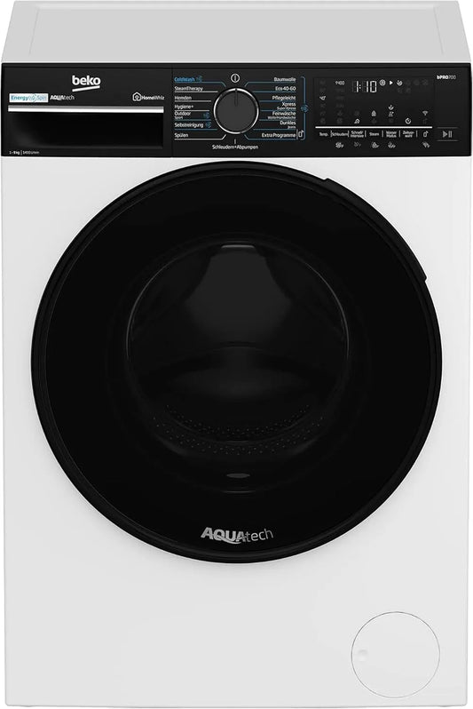 Beko B7WFU69418W Waschmaschine, 9 kg, freistehend, Hygiene, Weiß, 1400 U/min, Hygiene+ allergikergeeignet