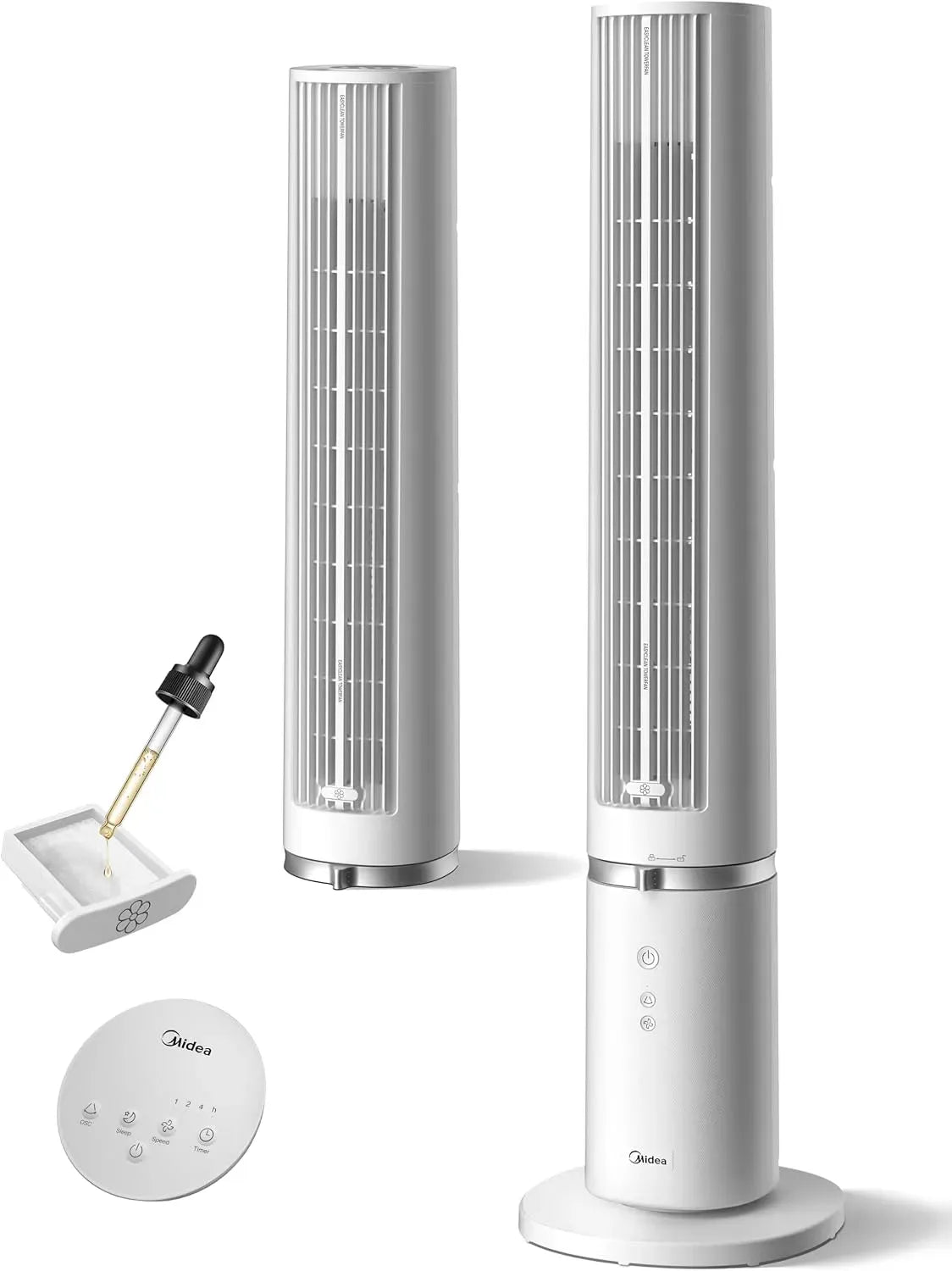 Ventilator, 40 Zoll, Midea MTF25FRG, Oszillation, leise, 90° Oszillation, abnehmbares und waschbares Design, leistungsstarke Kühlung 9 m/s