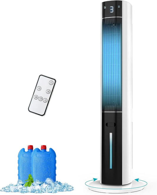 Luftkühler, 3 L, tragbar, Timer, 3 Geschwindigkeiten, großer Wassertank, 12 Stunden Timer, 3 Modi und 3 Geschwindigkeiten