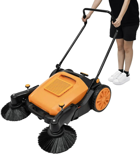 Kehrbehälter, Bürstenkopf, Bodenkehrmaschine, 41 Zoll, 55 L, 105 mm, 48 cm