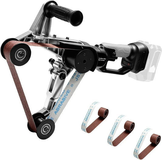 Makita Rohrbandschleifer, Schleifgerät, Akku, 800 W, 18 V, 760 mm, 3 Geschwindigkeiten, kabellos, für Makita 18V