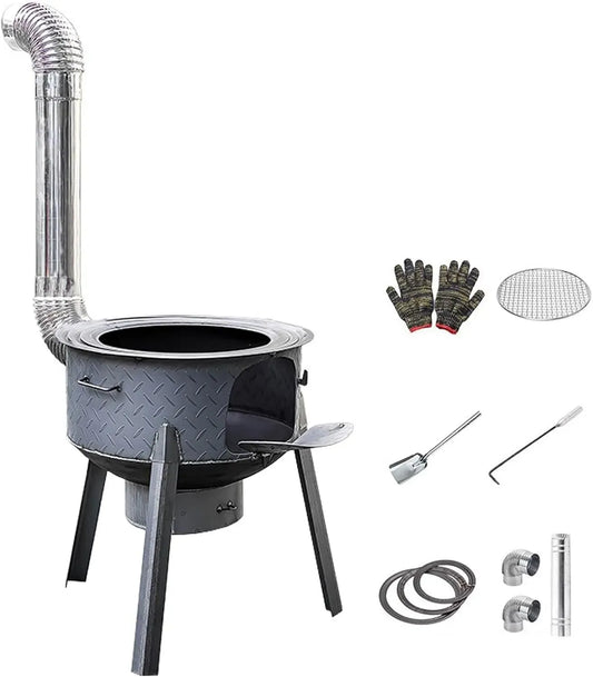 43cm/17in Holzofen, Zeltofen, Grill, 43 cm, tragbar, Camping, für Camping