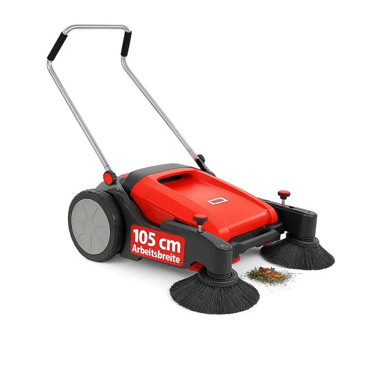 Kehrmaschine, Behälter, Bodenkehrmaschine, 105 cm, 48 L, HECHT