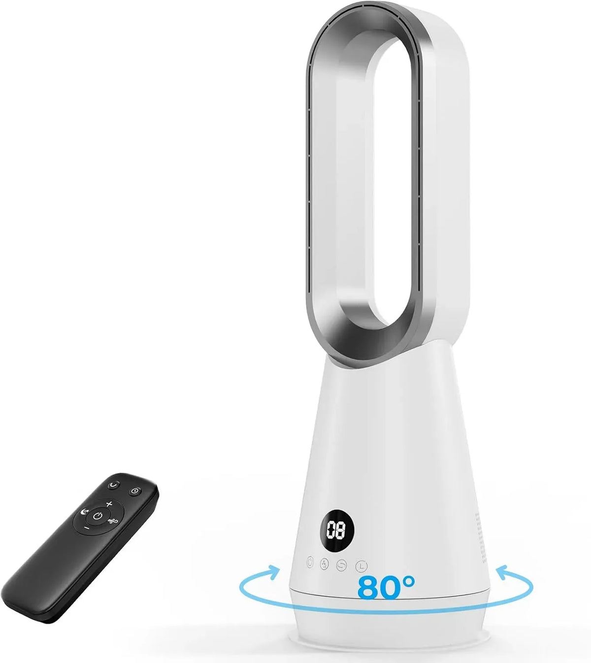Ventilator, 56cm, 30 W, 32 dB, Timer, Oszillation, leise, 80° Oszillation, Magnetwaschbarer Filter, 8 Gänge