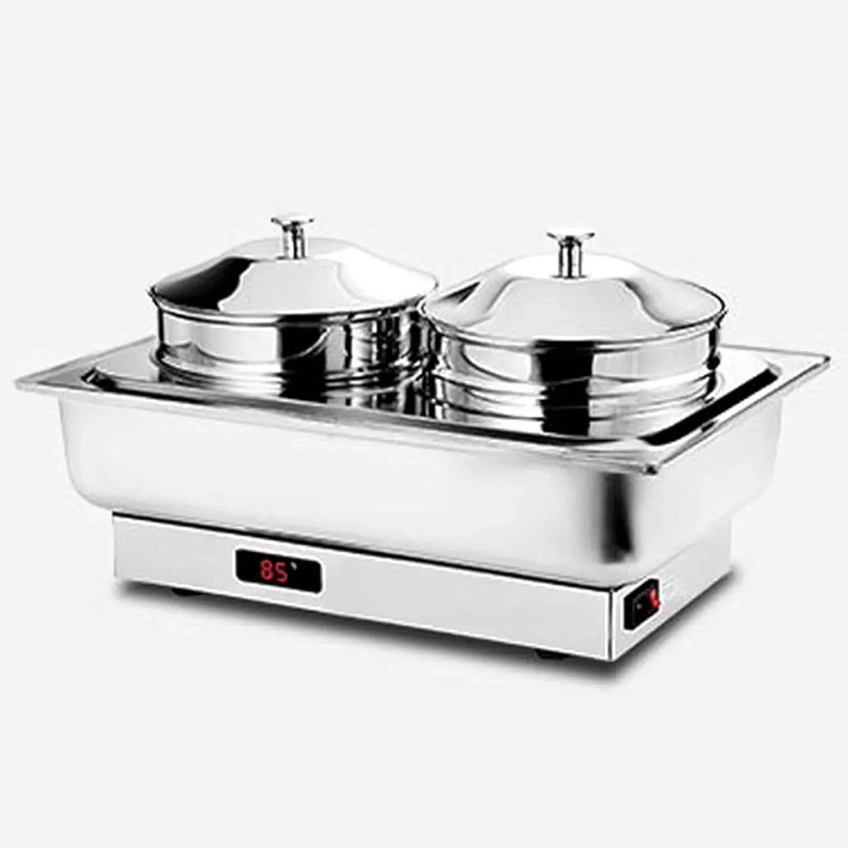 Kochgeschirr, 4 L, 600 W, Kochutensil, Zwei-Topf-Schongarer, Speisenwärmer und Buffet-Servierer
