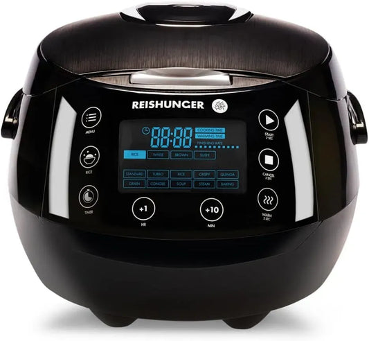 Reiskocher, Dampfgarer, elektrischer Reiskocher, 1,5 L, Schwarz, REISHUNGER