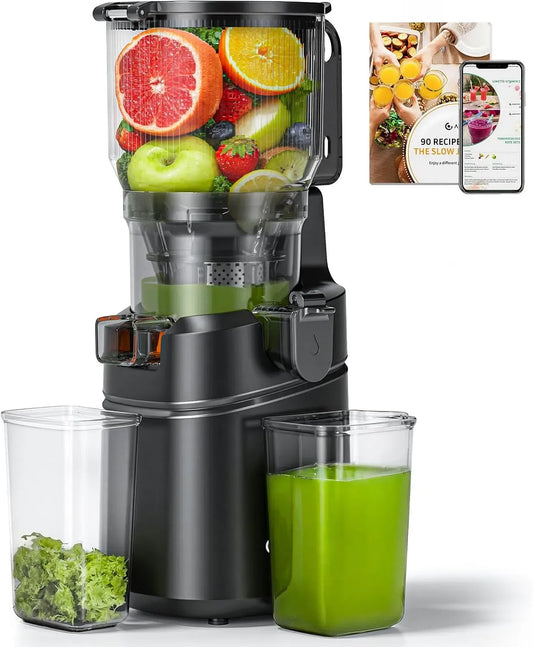 Entsafter, AMZCHEF, Saftpresse, Saft- und Zitruspresse, Automatischer Slow Juicer