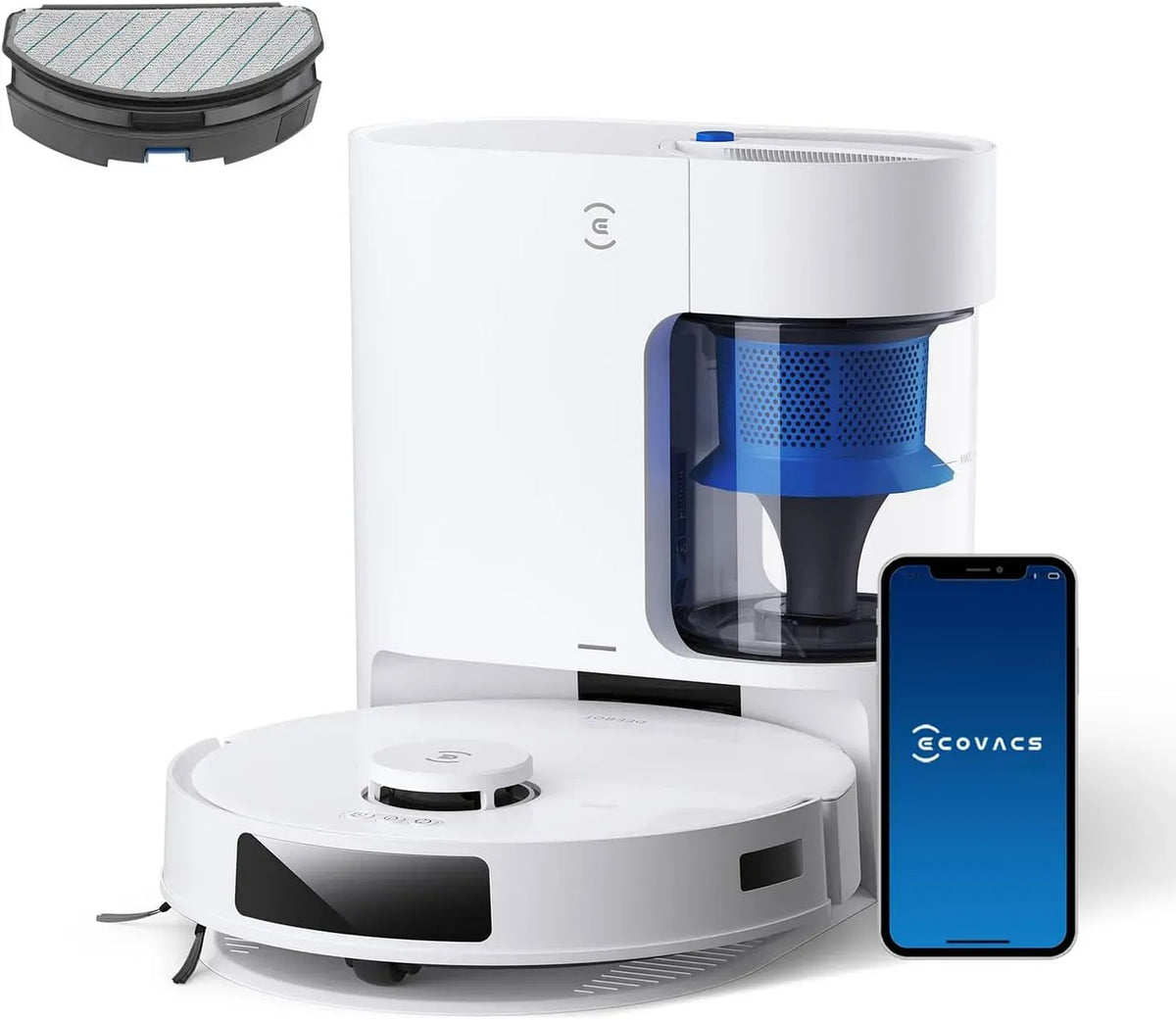 Saugroboter, ECOVACS DEEBOT N20, 8000Pa Saugkraft, bis zu 300 Minuten Laufzeit