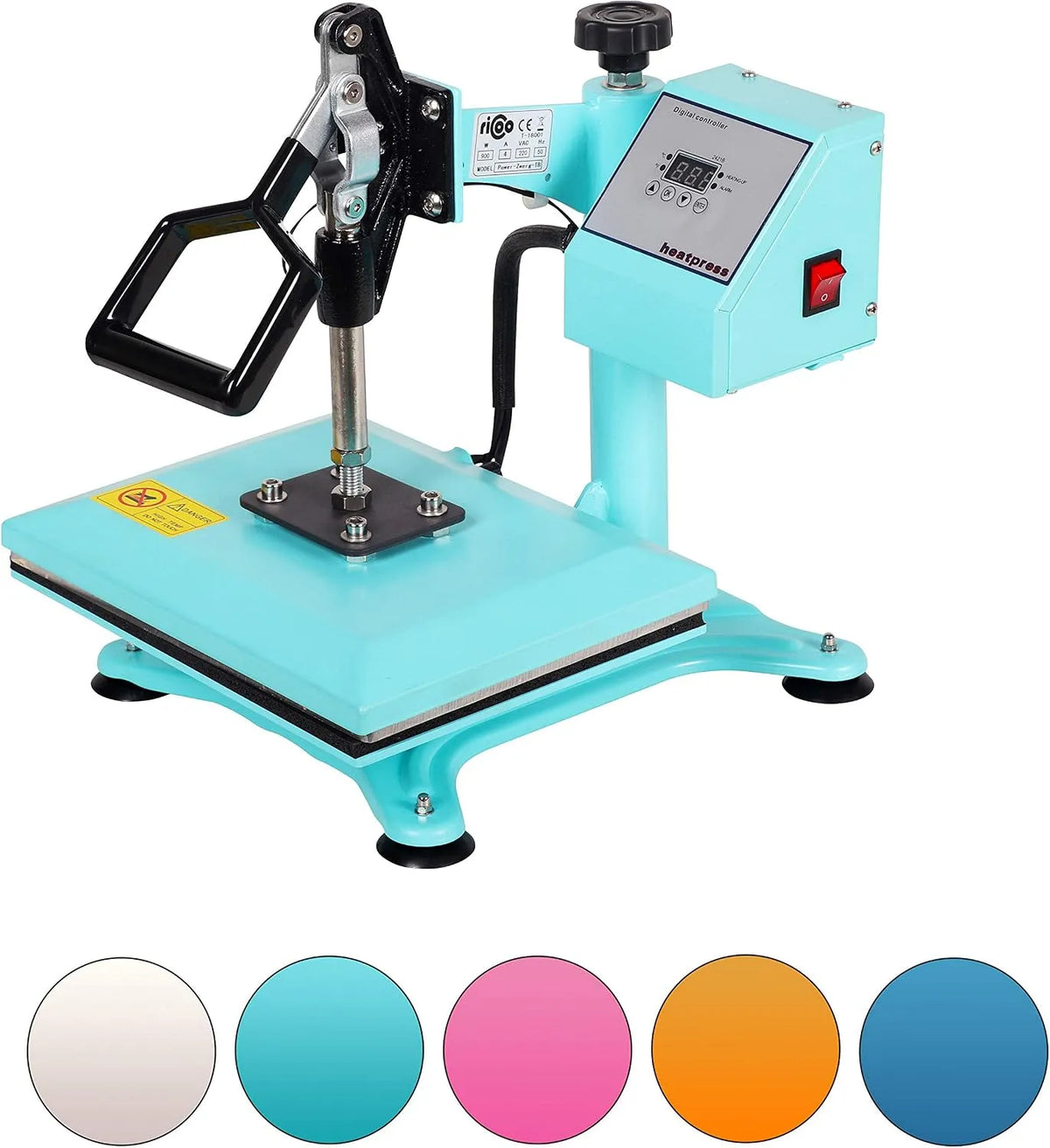 Transferpresse, Druckmaschine, Textilpresse, Thermopresse, Hitzepresse, Druckpresse, Bügelpresse, Heizpresse, Dampfbügelpresse, 30x23 cm, RICOO
