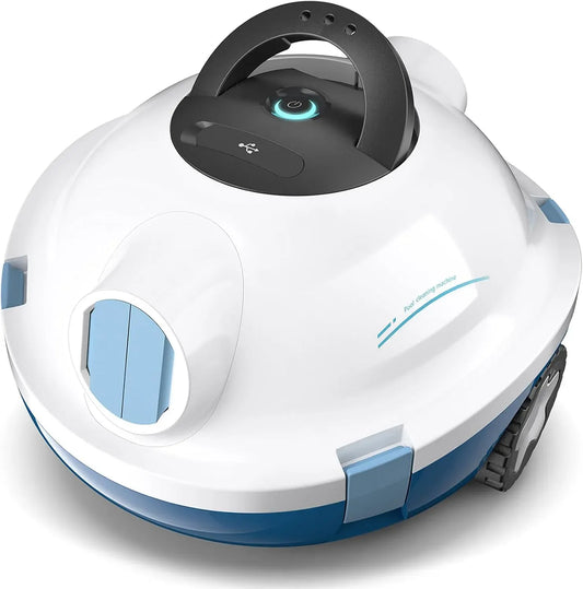 Roboter-Poolreiniger, Poolroboter, Poolsauger, Poolreinigungsroboter, 100 m, kabellos, Weiß, für Flache Böden bis 100 m²