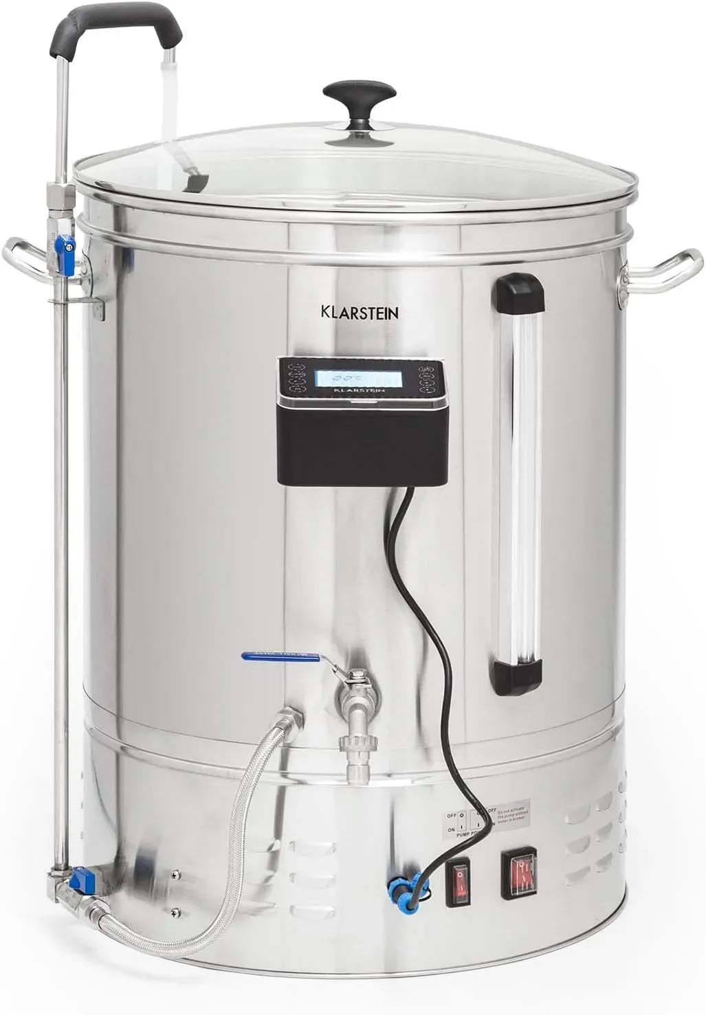 Klarstein Bierbrauanlage, Anfänger, Pumpe, 65 L, 3300 W, App, Edelstahl, für Anfänger