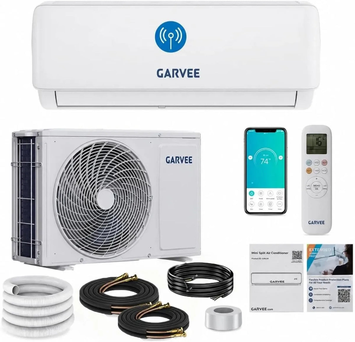 Klimaanlage 100qm R32, WLAN, Inverter, leise, 12000 BTU, WiFi & App, sehr leise, 3.5 kW